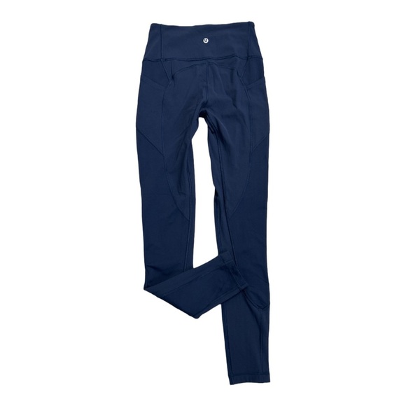 Lululemon All The Right Places Navy Leggings Size 4 - Picture 3 of 5
